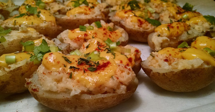 Loaded Vegan Potato Skins Plant Based Recipe Appetizers