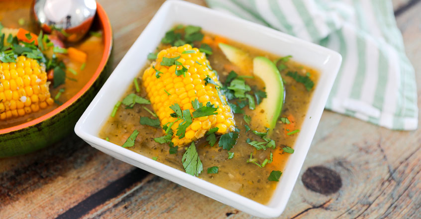 Colombian Ajiaco Potato Soup - Center for Nutrition Studies